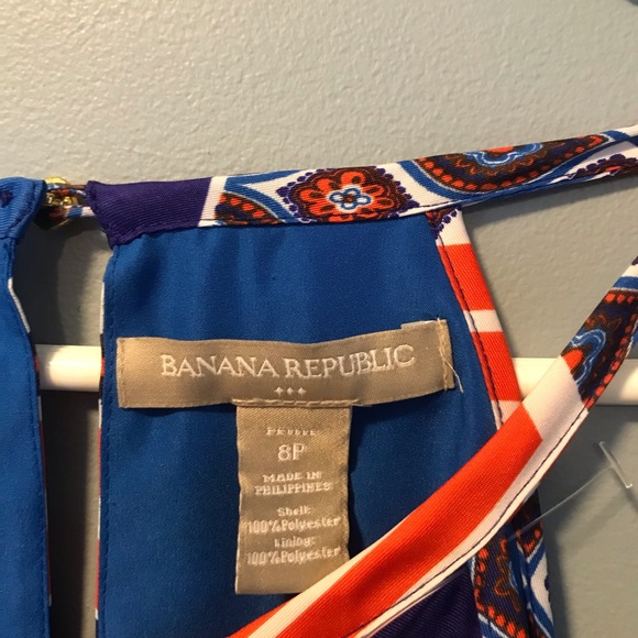 Halter dress size 8p ..multi colour …Banana republic.. - Picture 3 of 7